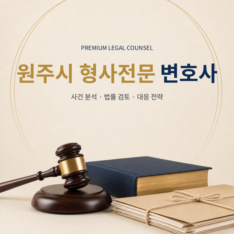 원주시 형사전문 변호사