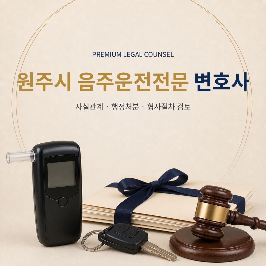 원주시 음주운전전문 변호사